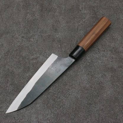 Free ship - Thương hiệu Daisuke Nishida Thép trắng No.1 Đen Dao đa năng Santoku 165mm chuôi dao gỗ Hoa anh đào