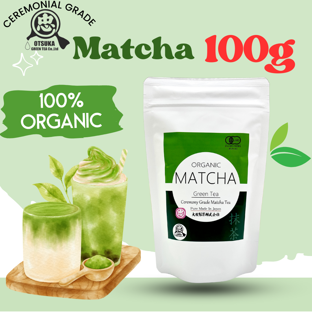 Organic Ceremonial Grade Matcha Powder - Authentic Otsuka Green Tea Co. - Imported Directly From Japan - Perfect for Oatside Oat Milk Lattes