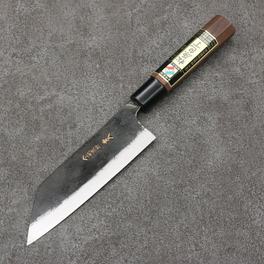 Hayashida Knife Aoni Steel Black Finish Bunka Knife 160MM Walnut Pattern 林田刃物 青ニ鋼 黒仕上げ 文化包丁 160MM ウォルナット柄 Free ship - Thương hiệu Hayashida Thép xanh No.2 Đen Dao đa năng Bunka 160mm chuôi dao gỗ cây Óc Chó