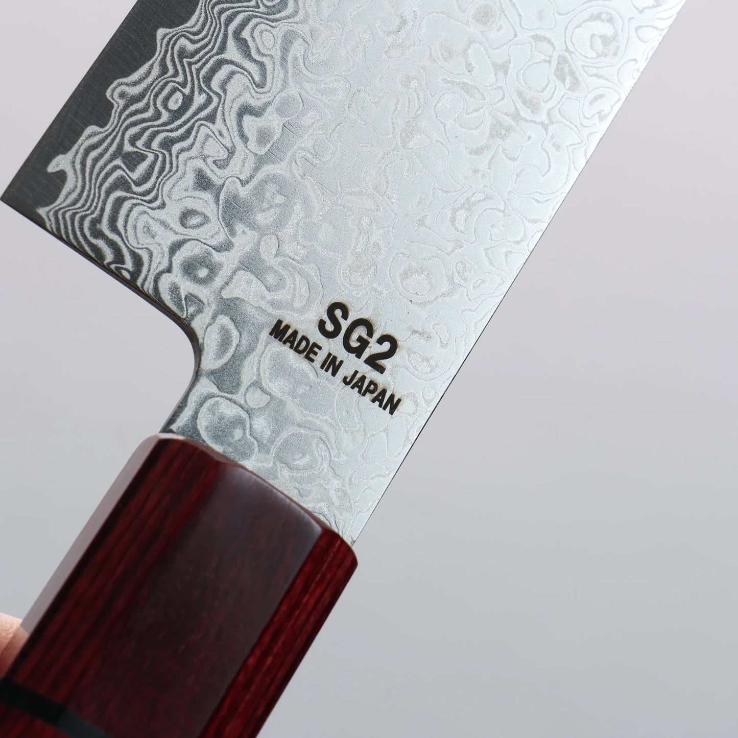 Thương hiệu Higuchi SG2 Thép Damascus Dao đa năng Kiritsuke Santoku 180mm chuôi dao gỗ ép đỏ