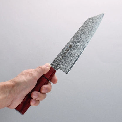 Thương hiệu Higuchi SG2 Thép Damascus Dao đa năng Kiritsuke Santoku 180mm chuôi dao gỗ ép đỏ