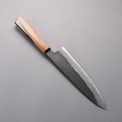 Thương hiệu Tomoe Hozan Thép trắng hoàn thiện No.2 Đen Dao đa năng Gyuto 210mm chuôi dao gỗ ô liu và nhựa đen