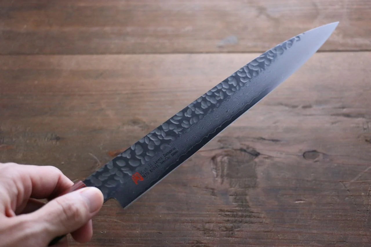 Dao bếp Sashimi chuyên dụng Yanagiba cao cấp rèn thủ công thương hiệu Iseya thép Damascus VG10 33 lớp 210mm