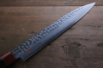 Dao bếp Sashimi chuyên dụng Yanagiba cao cấp rèn thủ công thương hiệu Iseya thép Damascus VG10 33 lớp 210mm