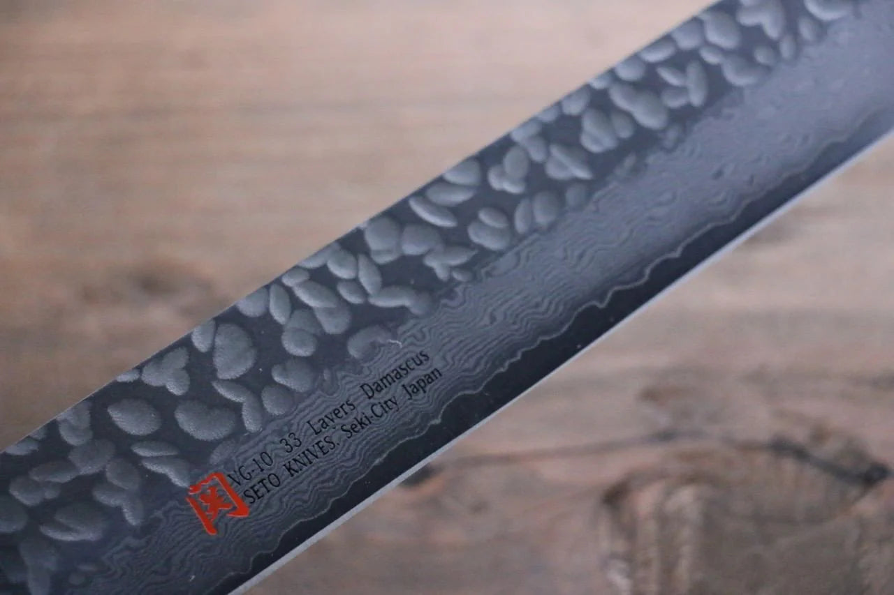 Dao bếp Sashimi chuyên dụng Yanagiba cao cấp rèn thủ công thương hiệu Iseya thép Damascus VG10 33 lớp 210mm