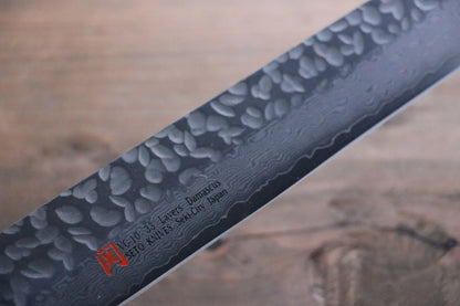 Dao bếp Sashimi chuyên dụng Yanagiba cao cấp rèn thủ công thương hiệu Iseya thép Damascus VG10 33 lớp 210mm