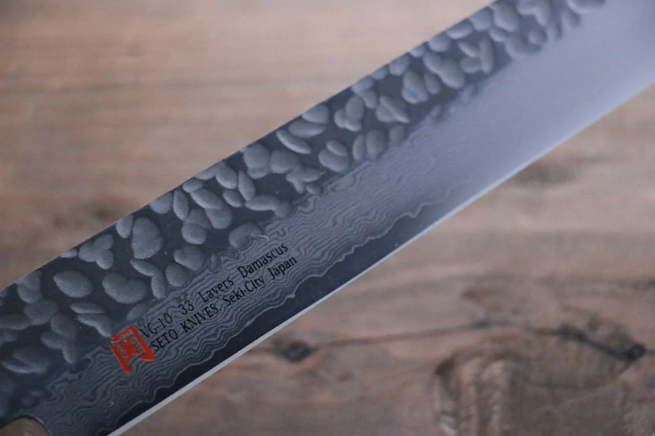 Dao bếp Sashimi chuyên dụng Yanagiba cao cấp rèn thủ công thương hiệu Iseya thép Damascus VG10 33 lớp 210mm