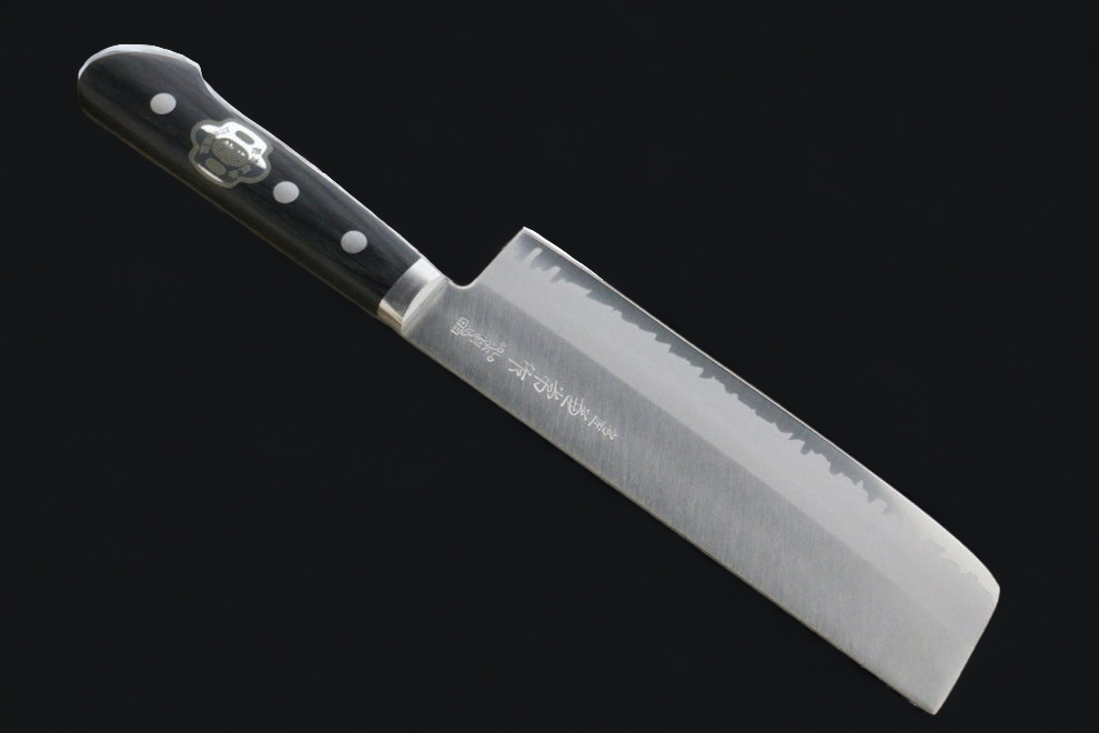 Hochwertiges japanisches Messer – Kanetsune-Spezialschneidemesser Nakiri VG10-Stahl mit 165 mm Sperrholzgriff