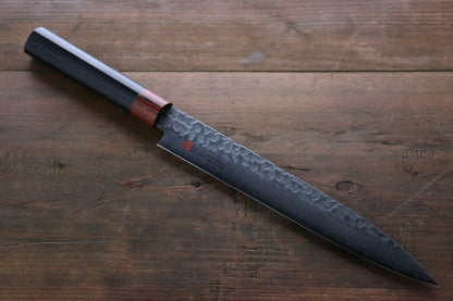 Bộ dao bếp cao cấp - Iseya 2 cây Santoku và Yanagiba thép  Damascus VG10 210mm