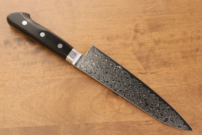 Thương hiệu Seisuke Kagami AUS10 Thép Damascus tráng gương Dao đa năng Gyuto dao Nhật 180mm chuôi dao gỗ Pakka đen