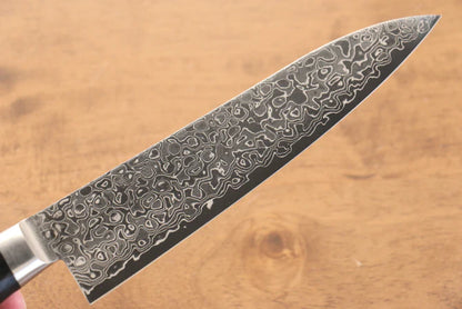 Thương hiệu Seisuke Kagami AUS10 Thép Damascus tráng gương Dao đa năng Gyuto dao Nhật 180mm chuôi dao gỗ Pakka đen