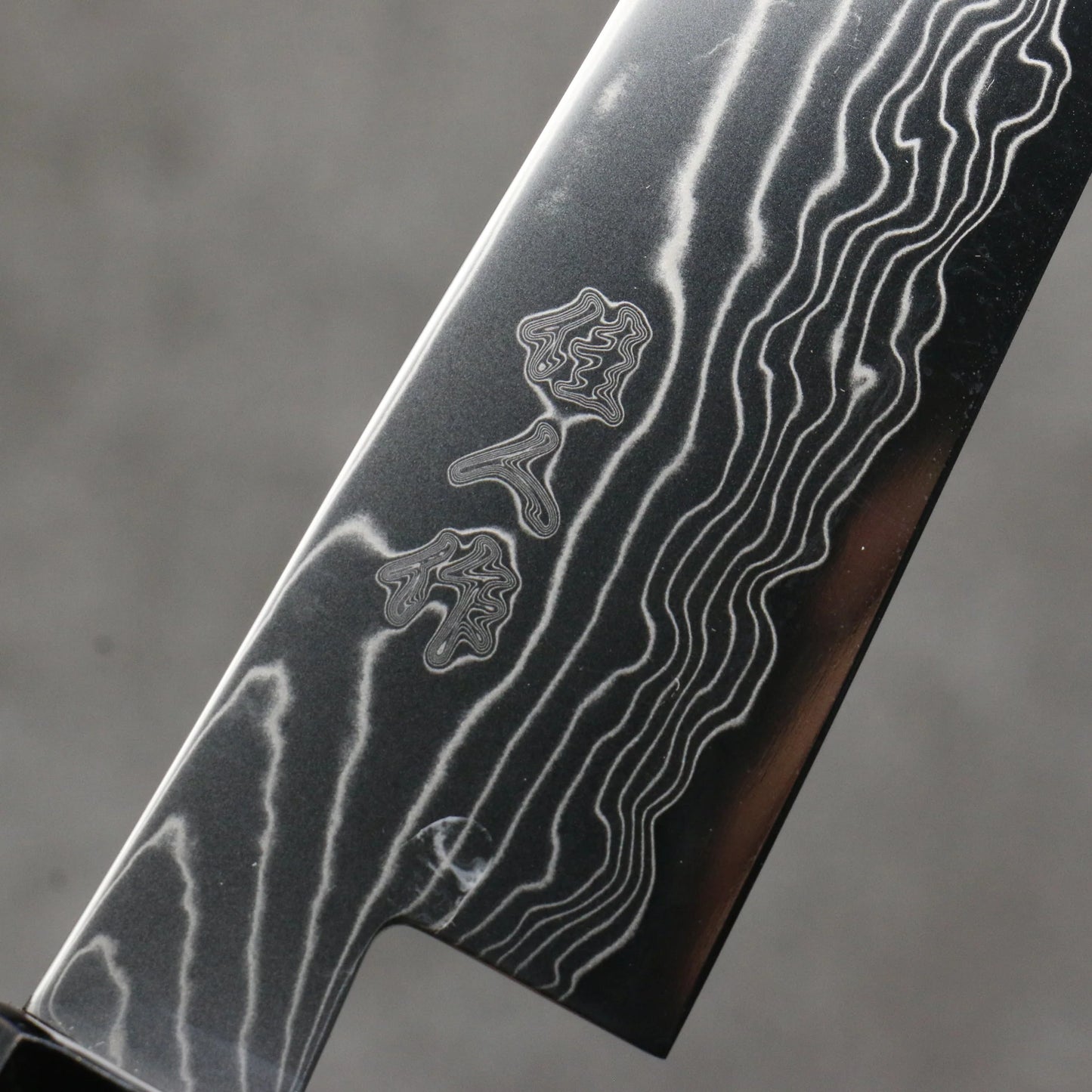 Yoshihito Cobalt Special Steel Damascus Gyuto Knife 135MM Navy Gold Mount Fuji Lacquered Pattern 佳人 コバルトスペシャル鋼 ダマスカス 牛刀包丁 135MM 紺金富士山漆塗り柄 Free ship - Thương hiệu Kajin Thép Cobalt đặc biệt Thép Damascus Dao đa năng Gyuto 135mm