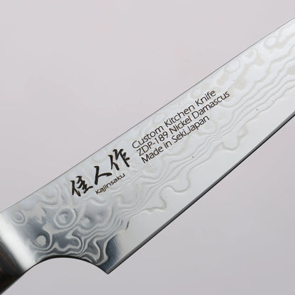 Thương hiệu Kajin ZDP189 Dao nhỏ được đánh bóng thép Damascus Petty 95mm chuôi dao mẫu khảm Avalon