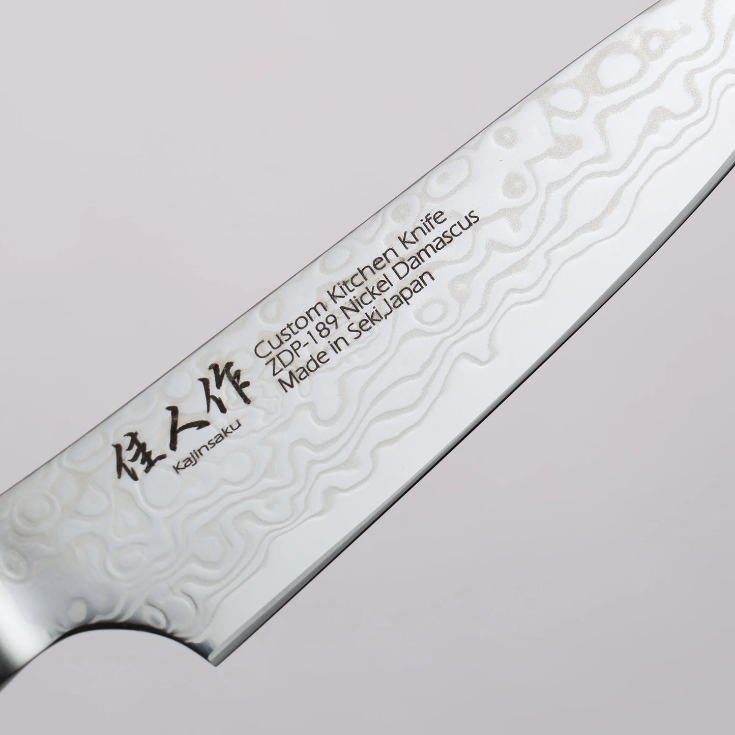 Thương hiệu Kajin ZDP189 Dao nhỏ được đánh bóng hoàn thiện thép Damascus Petty 95mm chuôi dao Comprite mẫu khảm Hanarin Kyuubi