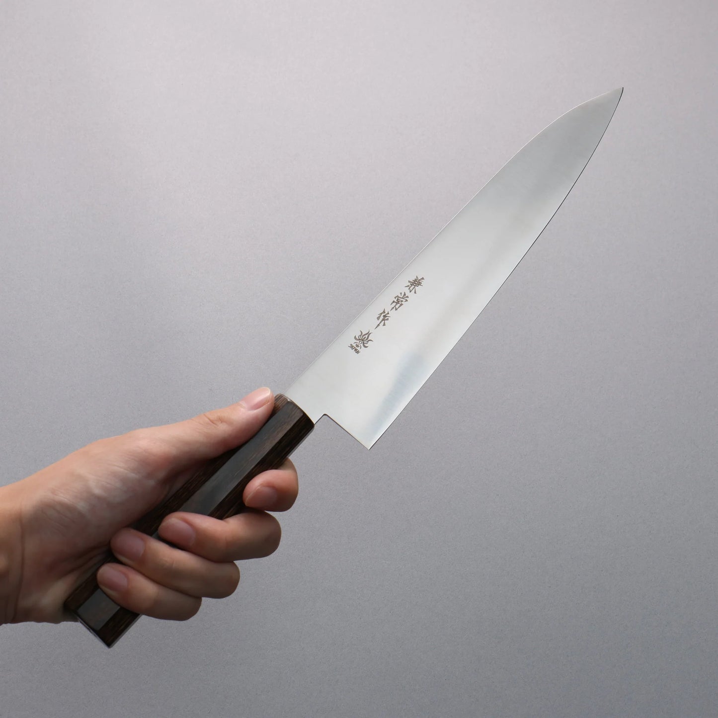 Thương hiệu Kanetsune VG10 Dao đa năng Gyuto dao Nhật 210mm chuôi dao gỗ ép nâu