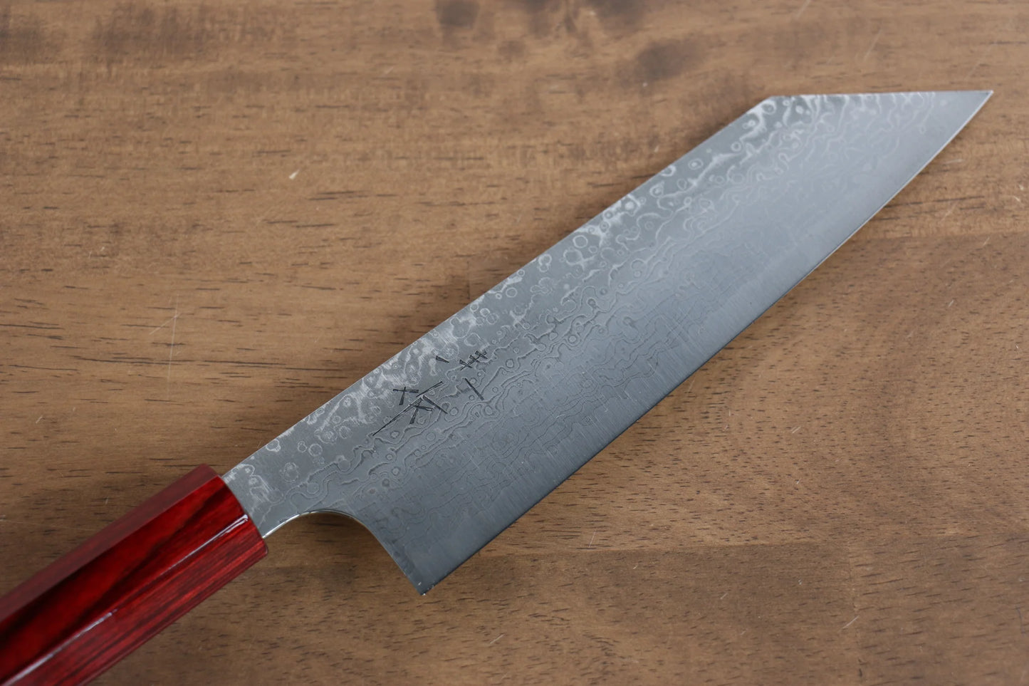 Thương hiệu Kei Kobayashi thép SG2 Damascus Dao đa năng Bunka 170MM dao rèn thủ công Nhật Bản chuôi dao hoa văn sơn mài màu đỏ
