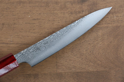 Thương hiệu Kei Kobayashi thép SG2 Damascus Dao nhỏ Petty 150MM chuôi dao hoa văn sơn mài màu đỏ