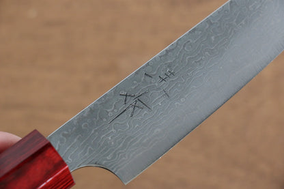 Thương hiệu Kei Kobayashi thép SG2 Damascus Dao nhỏ Petty 150MM chuôi dao hoa văn sơn mài màu đỏ