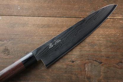 Messerset der Marke Seisuke V-Gold-Stahl 10 210 mm Gyuto-Messer, 165 mm Santokumesser-Set mit Palisandergriff 