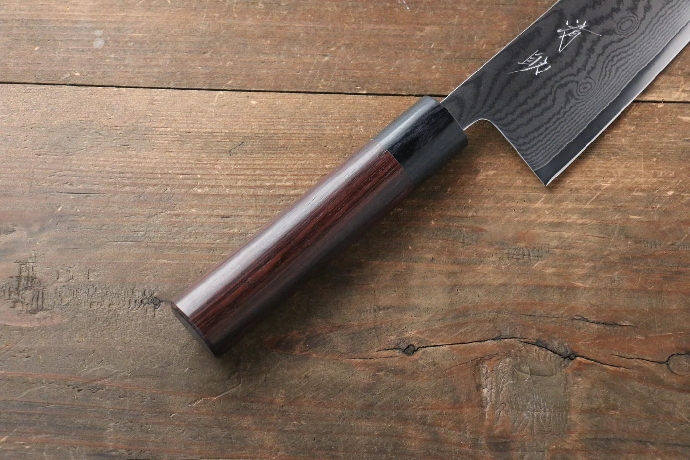 Bộ dao thương hiệu Seisuke thép V-Gold 10 Dao Gyuto 210mm, Dao Santoku 165mm bộ tay cầm bằng gỗ hồng mộc