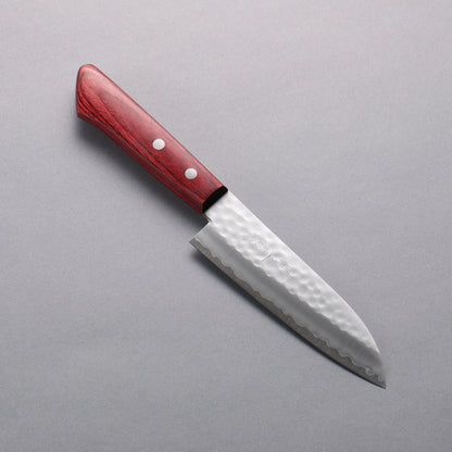 Thương hiệu Kunihira VG1 Dao đa năng Santoku loại nhỏ 130mm chuôi dao gỗ ép đỏ