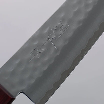 Thương hiệu Kunihira VG1 Dao đa năng Santoku loại nhỏ 130mm chuôi dao gỗ ép đỏ