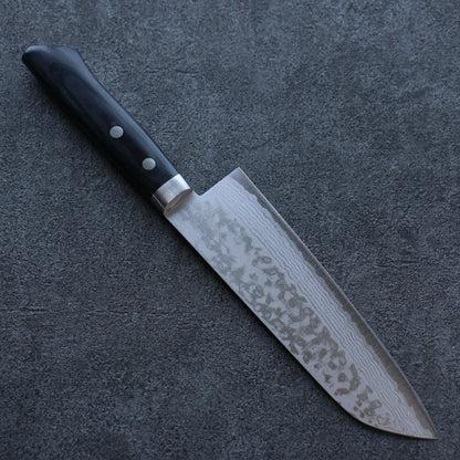 Thương hiệu Seisuke thép V Gold Số 10 Damascus Dao đa năng Santoku 165mm chuôi dao gỗ ván ép màu đen