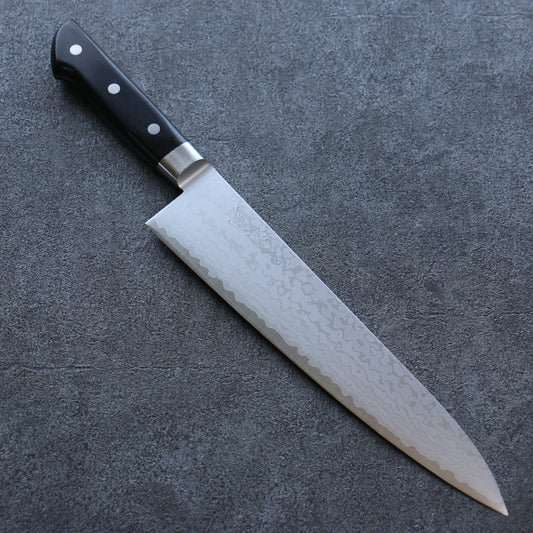 Thương hiệu Seisuke VG10 Thép Damascus Dao đa năng Gyuto dao Nhật 240mm chuôi dao gỗ Pakka đen