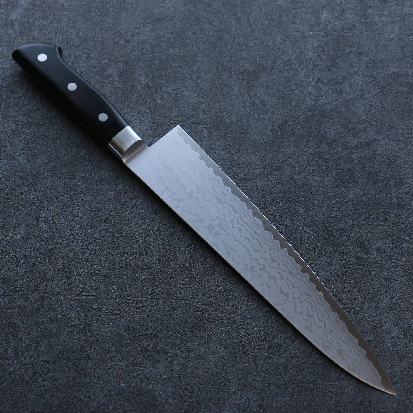 Free ship - Thương hiệu Seisuke VG10 Thép Damascus Dao đa năng Gyuto dao Nhật 240mm chuôi dao gỗ Pakka đen