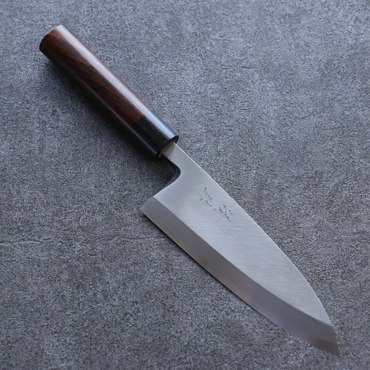 Thương hiệu Seisuke Thép trắng Kasumitogi Dao làm cá chuyên dụng Deba dao Nhật 165mm chuôi dao gỗ Đàn Hương