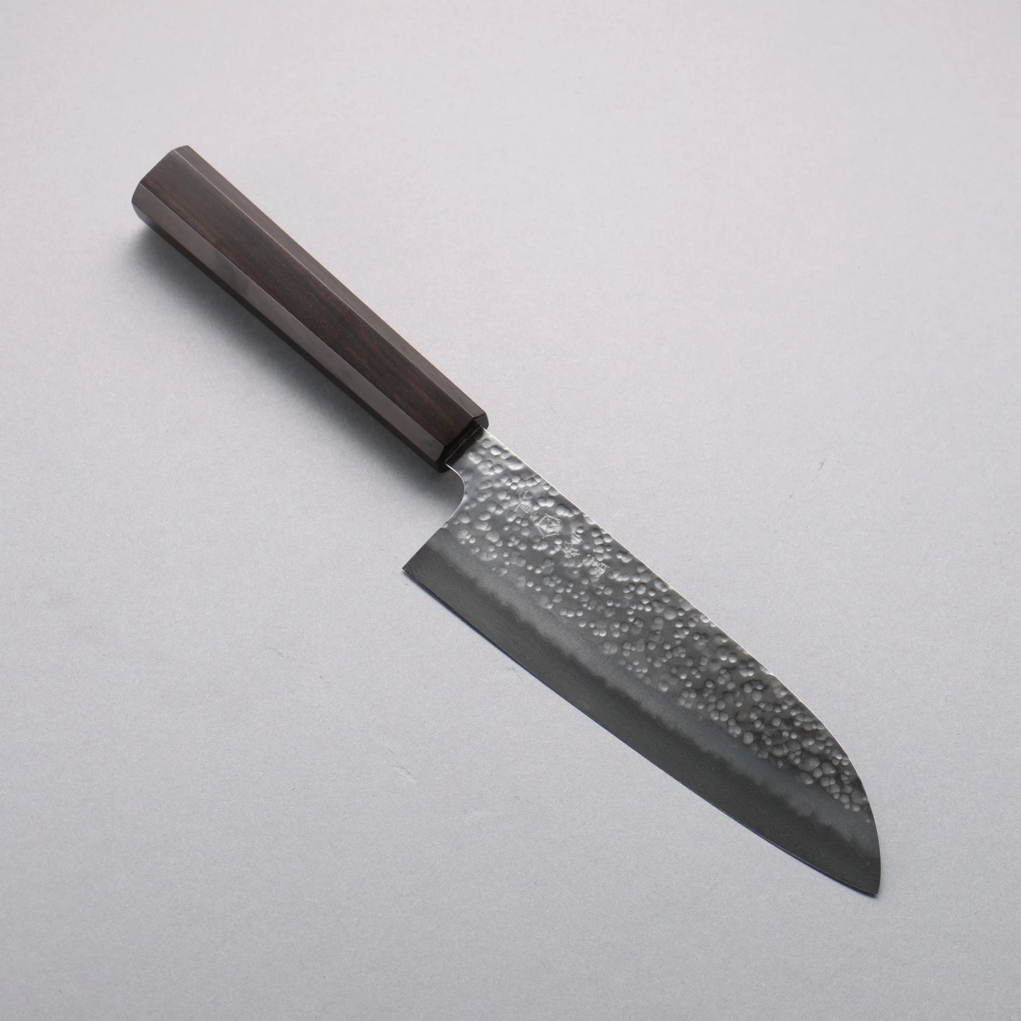 Thương hiệu Makoto Kurosaki Rèn thủ công không lõi vân búa đục đặc biệt Dao đa năng Santoku 165mm chuôi dao gỗ Mun VG2/VG10