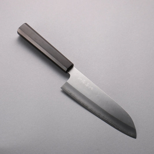 Thương hiệu Makoto Kurosaki VG10 Kỹ nghệ truyền thống Nhật Nashiji Dao đa năng Santoku 170mm chuôi dao gỗ Mun