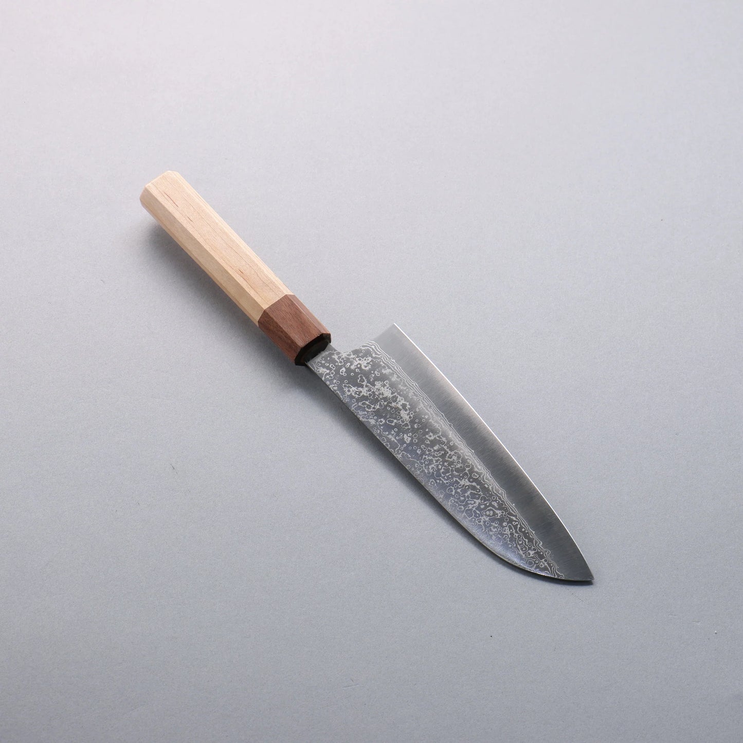 Thương hiệu Makoto Kurosaki VG10w Thép Damascus Dao đa năng Santoku 165mm chuôi dao gỗ Phong