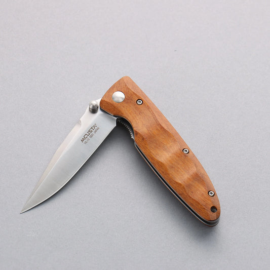 Thương hiệu Mcusta Classic Wave Dao nhỏ bỏ túi Pocket Knives V Gold số 10 80mm chuôi dao gỗ Lim