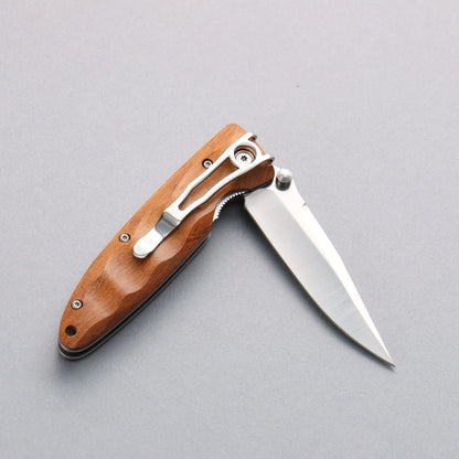 Thương hiệu Mcusta Classic Wave Dao nhỏ bỏ túi Pocket Knives V Gold số 10 80mm chuôi dao gỗ Lim