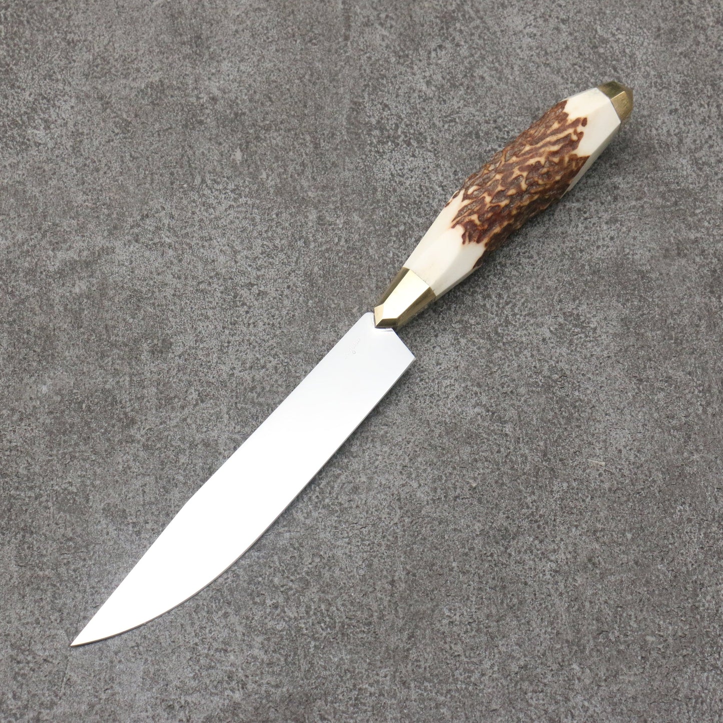 Meguru Stainless Steel Steak Knife 140MM Stag Handle Handle メグル ステンレス鋼 ステーキナイフ 140MM スタッグハンドル柄 Free ship - Thép không gỉ Dao ăn bít tết chuyên dụng chuôi dao Sừng Hưu