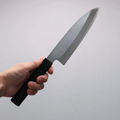 Thương hiệu Minamoto Akitada Thép xanh No.2 Kasumitogi Dao đa năng Santoku 180mm chuôi dao gỗ Mun