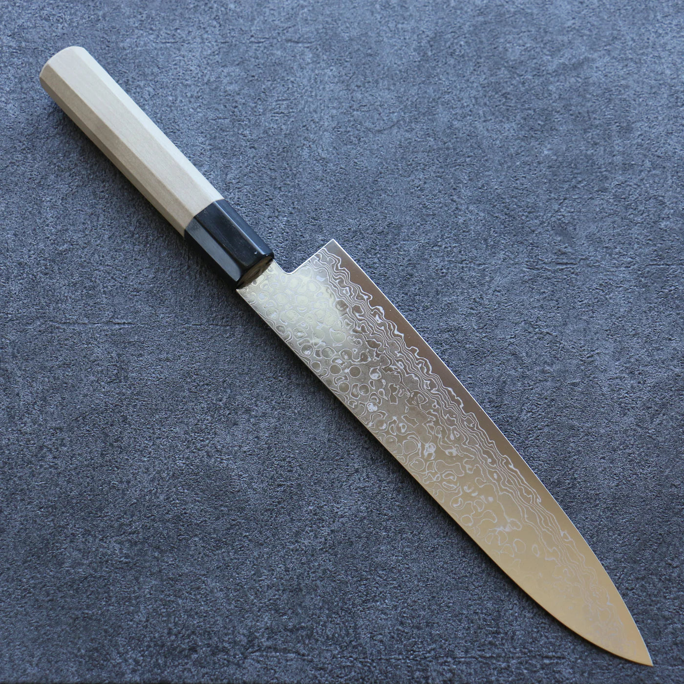 Hochwertiges japanisches Messer - Sanju Mehrzweckmesser Gyuto Damaststahl AUS10 poliert 210mm