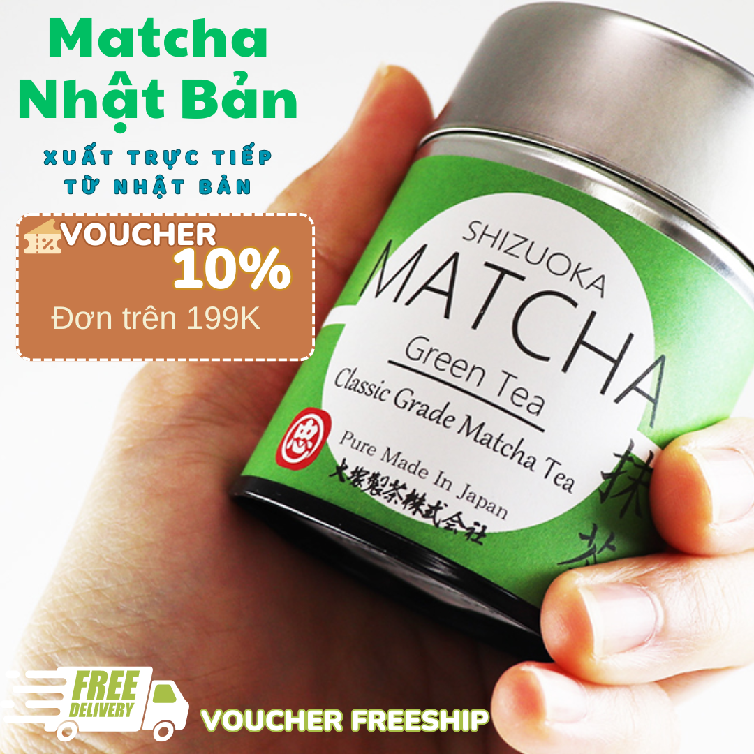 Bột Matcha cổ điển Classic 30 gram chính hãng 100% được trồng và chế biến tại tỉnh Shizuoka, Nhật Bản