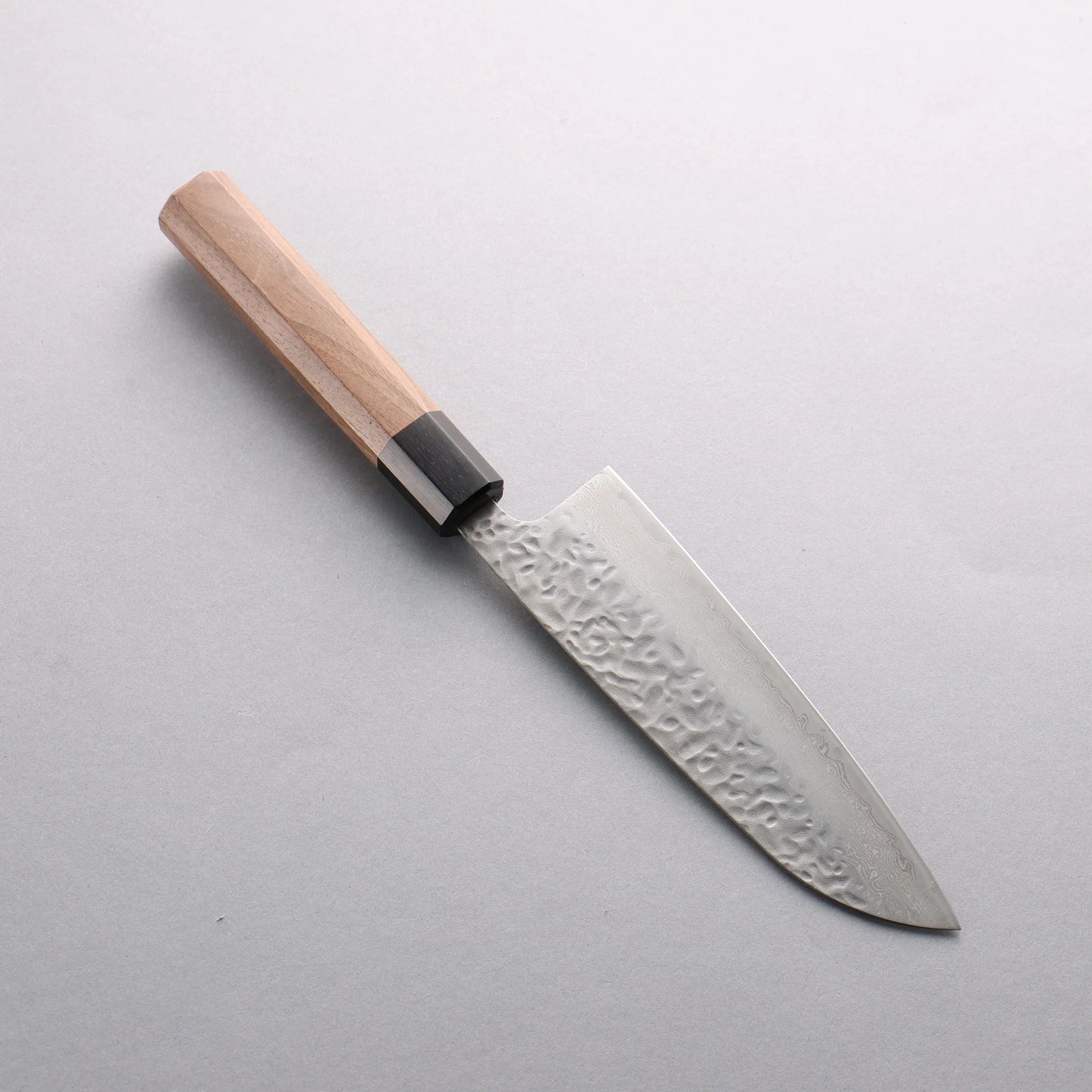 Thương hiệu Seisuke AUS10 Thép Damascus rèn thủ công Dao đa năng Santoku 165mm chuôi dao hoa văn gỗ cây Óc Chó