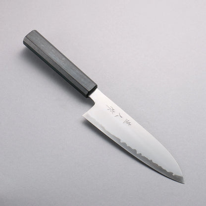 Thương hiệu Naoto Myojin SG2 Kasumiken Dao đa năng Santoku 170mm chuôi dao gỗ sồi (nhuộm chàm)