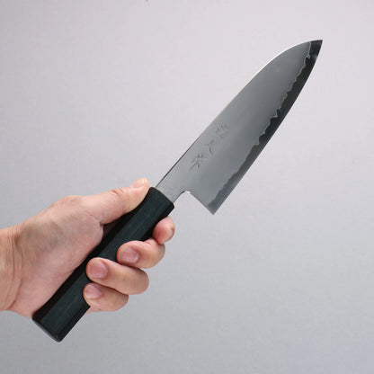 Thương hiệu Naoto Myojin SG2 Kasumiken Dao đa năng Santoku 170mm chuôi dao gỗ sồi (nhuộm chàm)