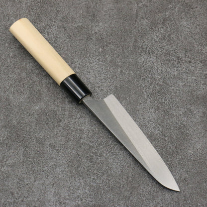 Nakashinden white steel polished finish petty knife 120MM magnolia pattern 中新田 白ニ鋼 磨き仕上げ ペティーナイフ 120MM 朴柄 Free ship - Thép trắng No.2 Đánh nhẵn bóng Dao nhỏ đa năng Petty 120mm chuôi dao gỗ Mộc Lan