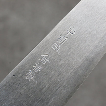 Nakashinden white steel polished finish petty knife 120MM magnolia pattern 中新田 白ニ鋼 磨き仕上げ ペティーナイフ 120MM 朴柄 Free ship - Thép trắng No.2 Đánh nhẵn bóng Dao nhỏ đa năng Petty 120mm chuôi dao gỗ Mộc Lan