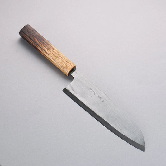 Thương hiệu Nakaniida Thép trắng No.2 Thép trắng được đánh bóng hoàn thiện Dao đa năng Santoku 180mm chuôi dao gỗ Sồi cháy