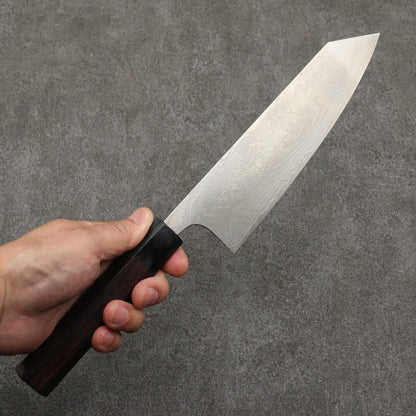 Thương hiệu Nao Yamamoto SG2 Thép Damascus đánh bóng hoàn thiện Dao đa năng Bunka 180mm chuôi dao gỗ hồng mộc (mõm: ván ép đen)
