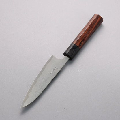 Thương hiệu Nao Yamamoto SG2 Thép Damascus Đánh bóng hoàn thiện Dao nhỏ đa năng Petty 120mm chuôi dao gỗ hồng mộc (mõm: ván ép đen)