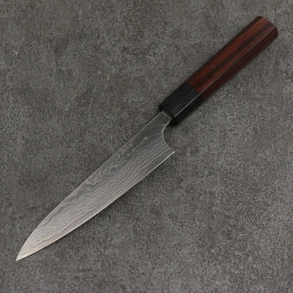 Thương hiệu Nao Yamamoto SG2 Thép Damascus đánh bóng hoàn thiện Dao nhỏ đa năng Petty 135mm chuôi dao gỗ hồng mộc (bọc: ván ép đen)