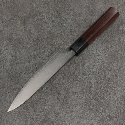 Thương hiệu Nao Yamamoto SG2 Thép Damascus đánh bóng hoàn thiện Dao nhỏ đa năng Petty 135mm chuôi dao gỗ hồng mộc (bọc: ván ép đen)