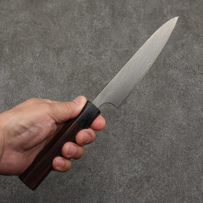 Thương hiệu Nao Yamamoto SG2 Thép Damascus đánh bóng hoàn thiện Dao nhỏ đa năng Petty 135mm chuôi dao gỗ hồng mộc (bọc: ván ép đen)